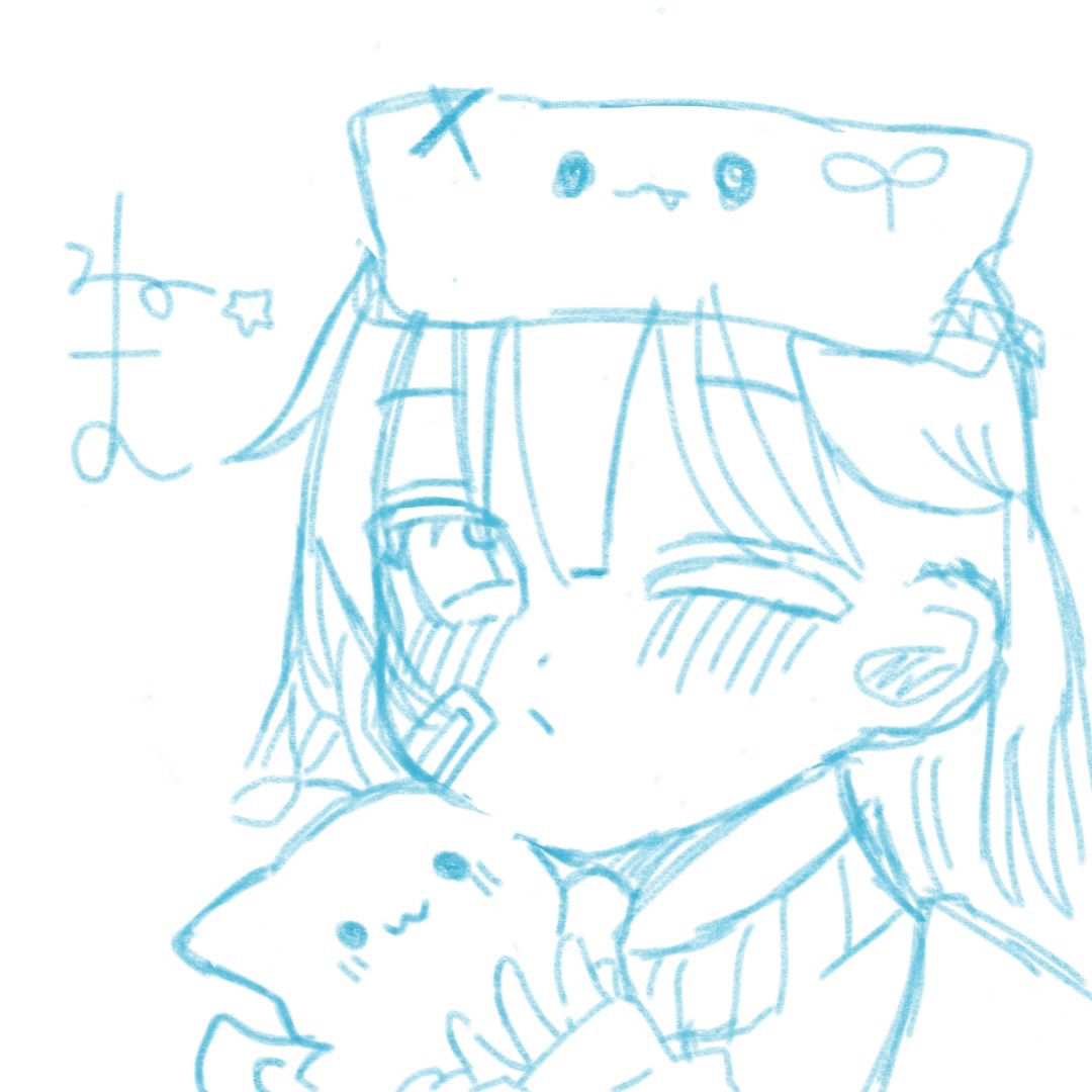 ねむたんイラスト絵下書きじょーたい