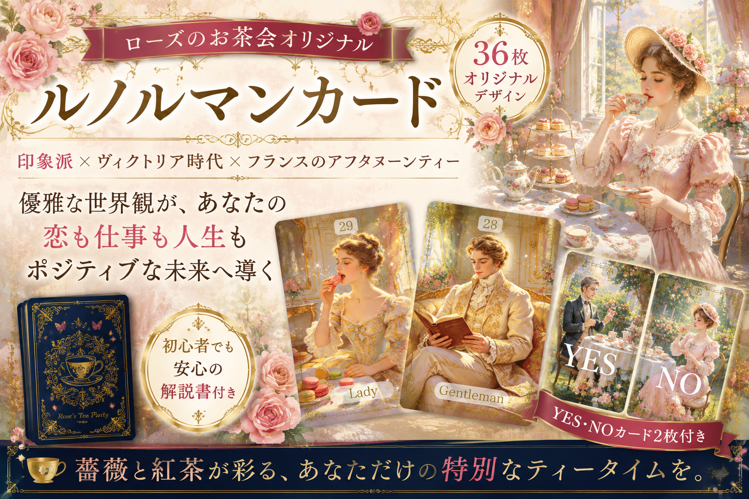 🌹Rose Tea Party Lenormand Car