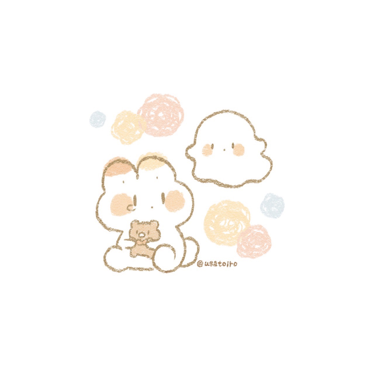 うさっこちゃんとおばけくん。(うさといろ)